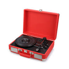 Tourne-Disque Rétro Bluetooth avec Haut-Parleurs Intégrés