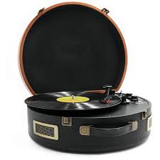 Tourne-Disque Portable avec Haut-parleurs Stéréo - 3 Vitesses