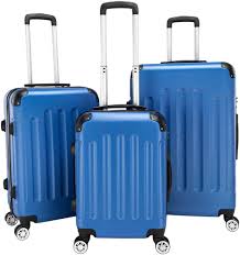 Ensemble de 3 Valises Trolley 20/24/28 Pouces - Couleurs au Choix