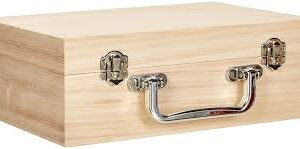 Valise en Bois à Décorer - Coffret Rayher avec Poignée Métallique