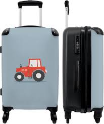 Valise Cabine Enfant Tracteur Rouge - 67 cm