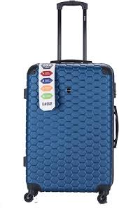 Valise Rigide en ABS 26'' avec 4 Roues et Serrure - Bleu Marine