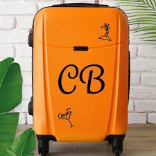 Sticker Noir Personnalisé pour Valise - Été & Vacances