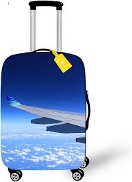 Housse de Valise Élastique Motif Avion - Protection Anti-Rayures
