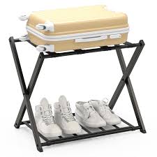 Porte-Valise Pliant en Métal Giantex