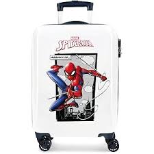 Valise Trolley Spiderman Bleue 37x55x20 cm – Rigide et Pratique