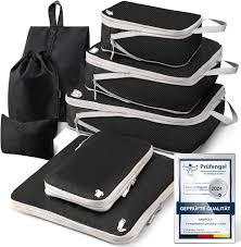 Ensemble de 8 Cubes de Compression pour Valise