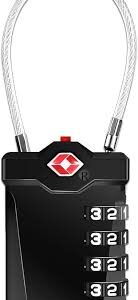 Cadenas TSA Valise avec Alarme à 4 Chiffres