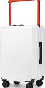 Valise Blanche 20" ALEjon avec Roues Pivotantes et Poignée Réglable