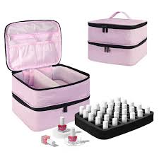 Bohemia: Trousse de Rangement Double pour Vernis à Ongles