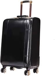 Valise Spinner Chupermore Noire en Cuir PU