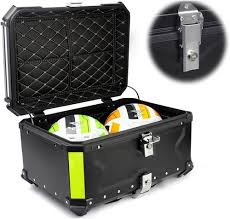 Valise Moto Aluminium 55L - Rangement Scooter avec Casque