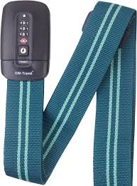 Sangle de Valise Personnalisée TSA - OW-Travel (Bleu/Vert)