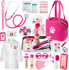 Malette Docteur et Vétérinaire pour Enfants avec Blouse