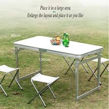 Ensemble Table de Salle à Manger Pliable avec Chaises - 60x120cm