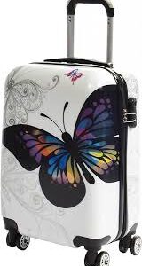 Valise Rigide Extensible Papillon Multicolore - Cabin Luggage