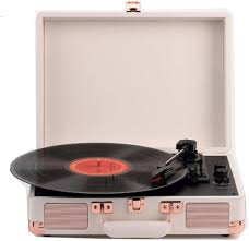 Phonographe Vinyle Portable Bluetooth Rétro