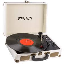 Platines Vinyle Bluetooth Fenton RP115G - Blanc Crème