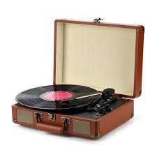 Platine Vinyle Vintage MegLob avec Haut-Parleur Portable