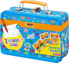 Valise de Voyage Créative BIC Kids : 64 Pièces de Dessin et Jeu Memory