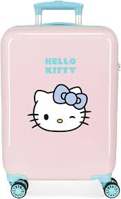 Valise Cabine Hello Kitty Rose 38 cm - 4 Roues Doubles
