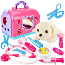 Malette Vétérinaire avec Chien en Peluche - Jeu d'Imitation