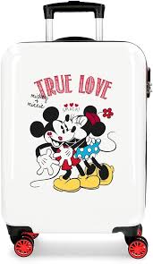 Valise Trolley Mickey Amour 38x55x20 cm Blanc