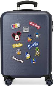 Valise Trolley Mickey Bleu 37x55 cm - Rigide & Pratique