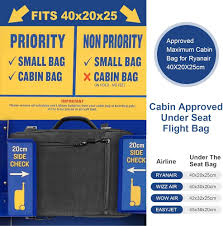 Sac de Cabine Yemmert 40x20x25 cm pour Ryanair