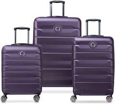 DELSEY PARIS - Ensemble de 3 Valises Rigides Violet Foncé