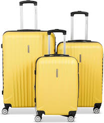 Set de 3 Valises Jaunes TRAVEL ONE