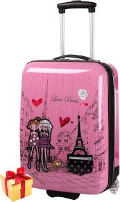 Valise Enfant Rose Love Paris 2031 avec Cadeau Surprise