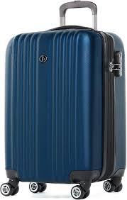 Valise Rigide Toulouse Bleu à 4 Roulettes