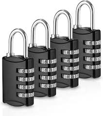 Set de 4 Cadenas à Code 4 Chiffres