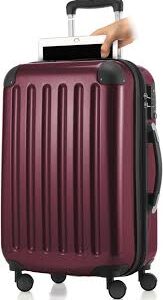 Valise Trolley Extensible Alex - Bagage à Main Bordeaux 55 cm