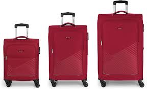 Ensemble de Valises Souples Lisbonne - Rouge (Cabine