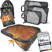 TRAVELY - Set de 5 Sacs de Compression Voyage