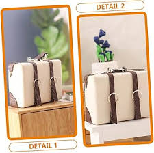 Mini Valise en Cuir 1:12 - Accessoire de Jardin Féerique
