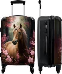 Valise Cabine Fille Cheval Rose - 67 cm