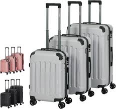 Valise Rigide AREBOS à Roulettes - Tailles M