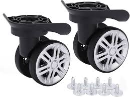 Roues Pivotantes Silencieuses pour Valise - 1 Paire de Remplacement