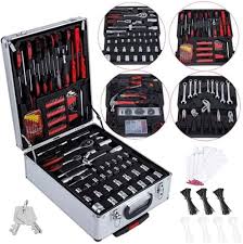Valise à Outils Aluminium 899 pièces avec Roulettes