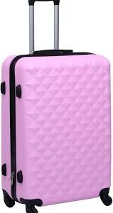 Valise Rigide Rose en ABS - VidaXL