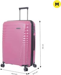 TOTTO - Valise Rigide Moyenne Traveler - Rose Décorée