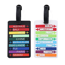 Étiquettes de Bagages Étanches - 2pcs avec Carte d'Identité