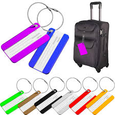 Étiquettes de Bagage Colorées - 8 Styles Rectangulaires