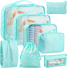 Lot de 8 Cubes de Rangement pour Valise