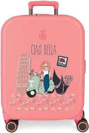 Valise Cabine Rose Enso Ciao Bella - 40x55x20 cm