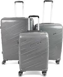 Set de 3 Valises Polypropylene PLATINIUM - Gris