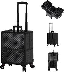 Valise Maquillage à Roulettes - Malette Cosmétique Noir